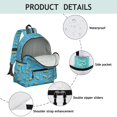 thumbnail image 4 of Excavator and No Entry Sign Blue Pattern Cute School Backpack with Padded Back and Adjustable Shoulder Straps 13.4"x11"x4.7", 4 of 5