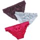 thumbnail image 1 of INSPIRAR CHIC Ropa de Mujer Talla Grande Braguitas de Cintura Baja de Satén Suave con Brillos Talla Mediana Burdeos, Gris, Rojo Rosa, 1 of 6