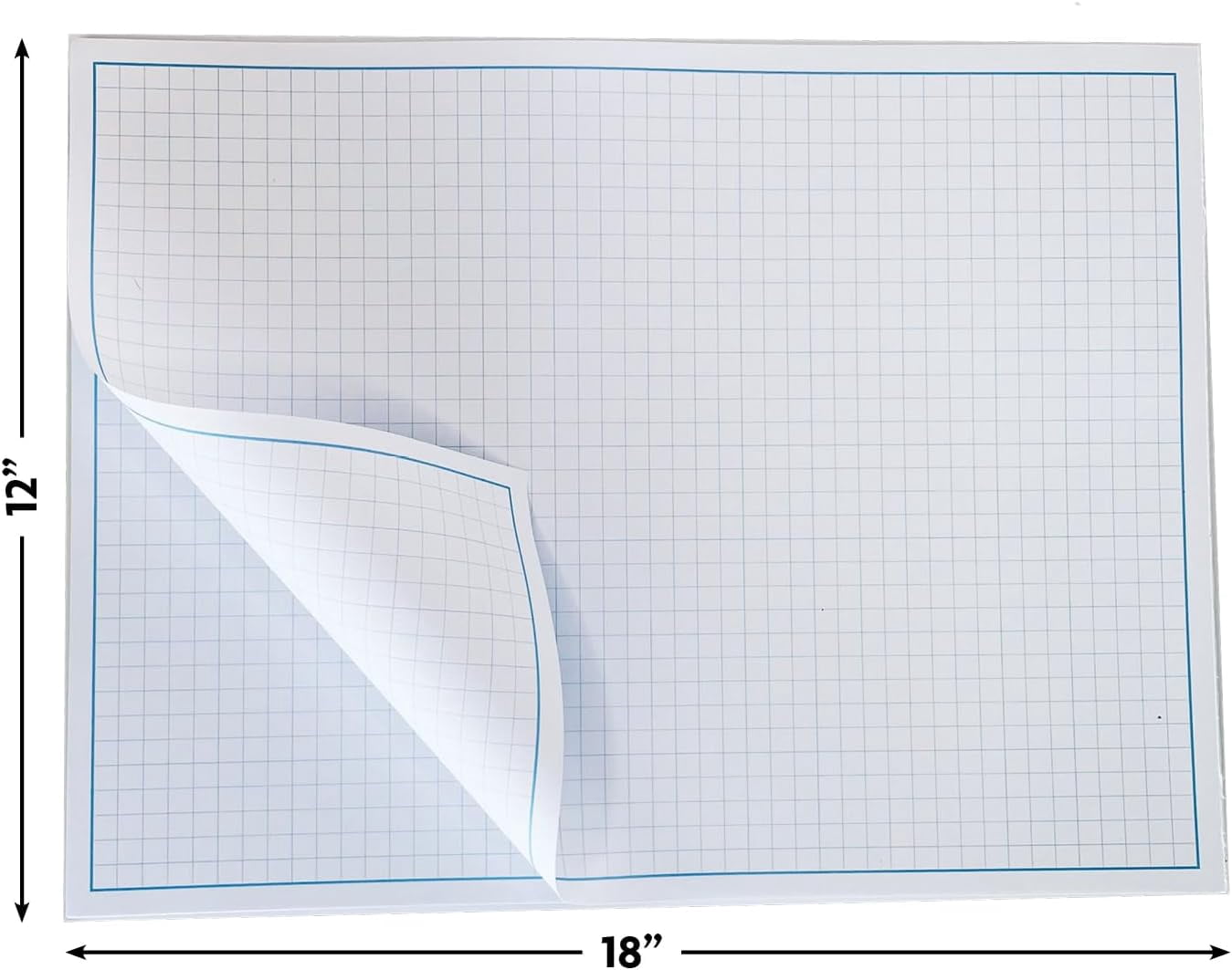 Reskid Blueprint and Graph Paper Pad - 50 Sheets Per Pad - 70lb Text - For Drawing, Designing, and More - Perfect Tool for Young Artists, Budding Designers, and Classroom Use (5, 12x18)