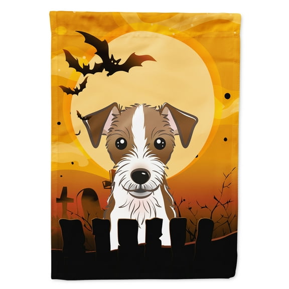 Caroline's Treasures BB1760GF Halloween Jack Russell Terrier Flag Garden Size , Small, multicolor