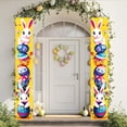 thumbnail image 2 of Xihbxyly Decoración de Pascua, Letrero Vibrante para Porche Exterior, Bandera Colgante con Huevos y Conejos, Tela de Poliéster Duradera, Fácil de Limpiar y Mantener, Perfecta para El Hogar o El Jardí, 2 of 7