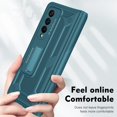 thumbnail image 2 of MonsDirect for 7.6 inch Samsung Galaxy Z Fold 4 5G 2022 Case, Hard PC Case with Hidden Stand, Anti-Drop Free Folding Hinge Cover with Screen Protector & Lens Protection for Galaxy Z Fold 4, Green, 2 of 7