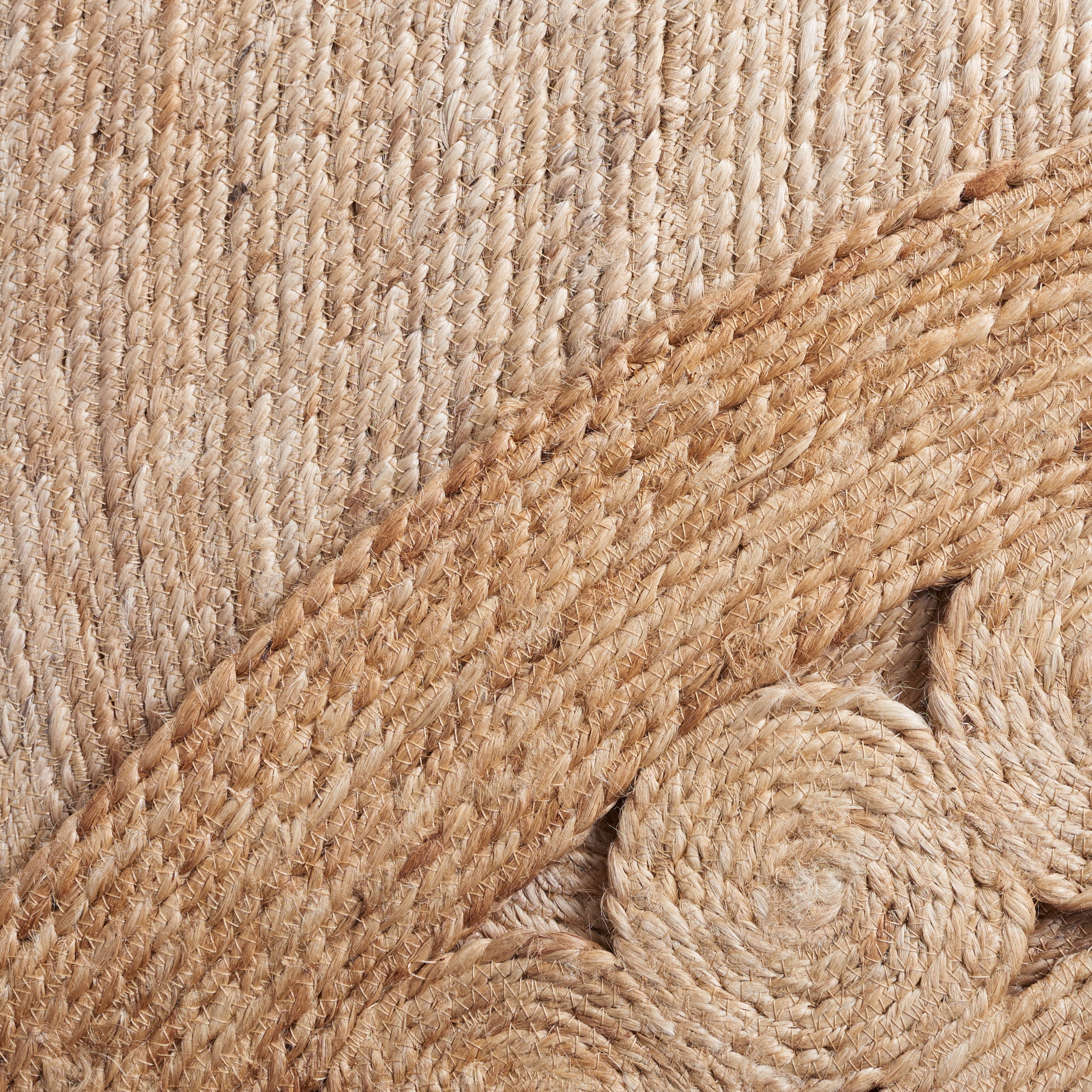 SAFAVIEH Natural Fiber Comhgham Geometric Area Rug, Natural, 10' x 10' Round
