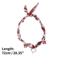 thumbnail image 3 of Unique Bargains 1 Pc Lightweight Scarf Necklace with Charm Adjustable Tie Statement Choker for Women Red Light Pink White, 3 of 5