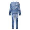 thumbnail image 4 of Ensemble de Deux Pièces pour Femmes 2023 Mode Décontractée Imprimé Manches Longues Col Rond Chandail en Molleton + Pantalon Ensemble de Sport pour Femmes en Liquidation, 4 of 5
