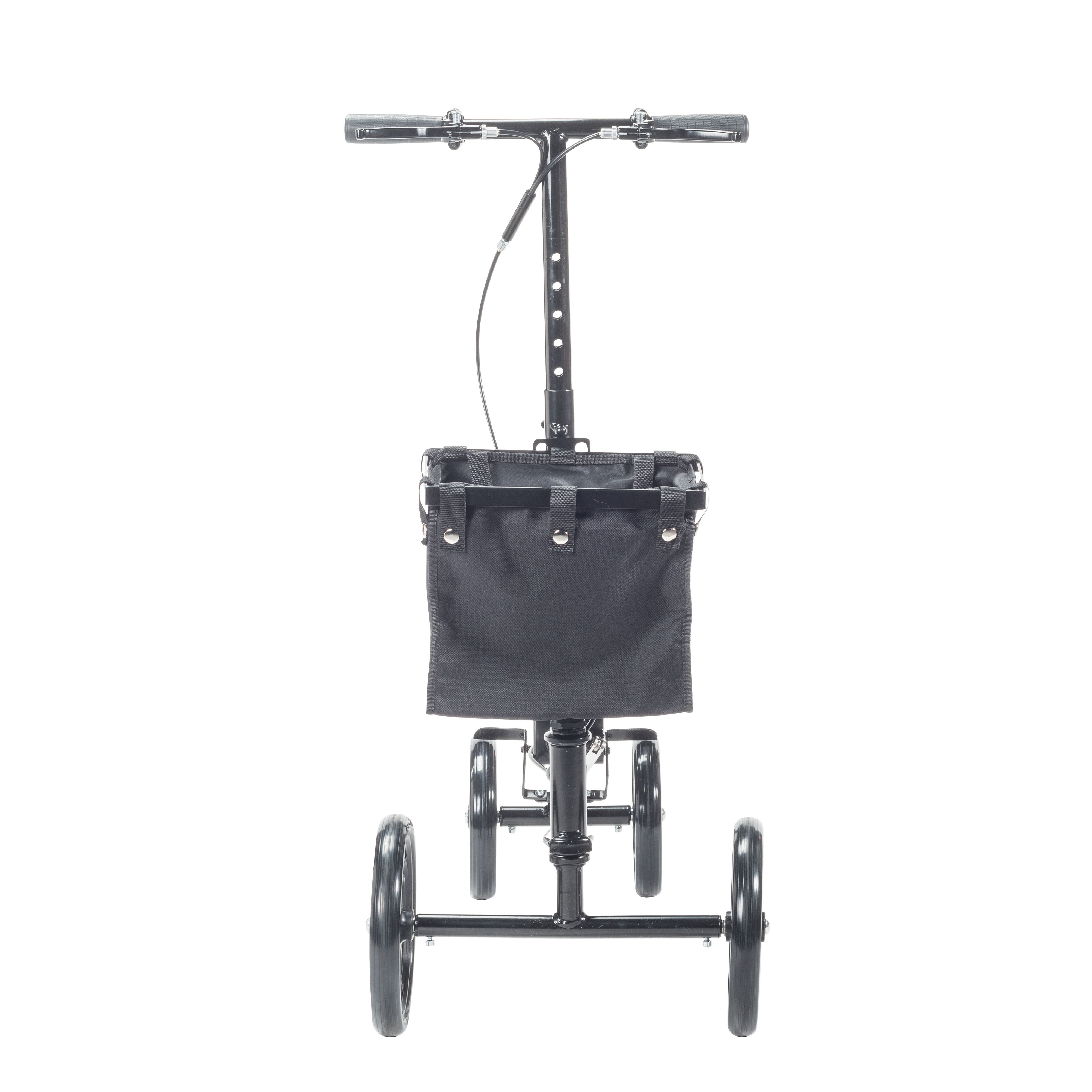 Equate Folding Knee Walker Alternative to Crutches, 10in Front Wheels, 350lb Weight Capacity