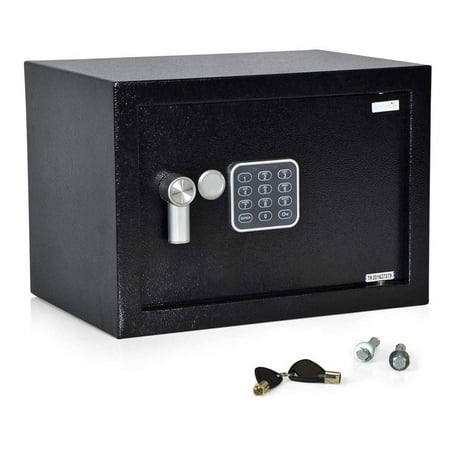 SereneLife Digital Safe & Lock Box - Safety Box for Cabinets, Home, Office, or Hotels - Ideal for Money, Cash, Jewelry & Documents - Steel Alloy - ‎12.2" x 7.8 - Includes 2 Keys