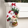 thumbnail image 2 of Bucilla Felt Applique 18" Christmas Stocking Kit, Santa Christmas Carols, 2 of 7