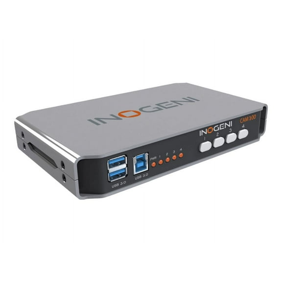 INOGENI CAM 300 4:1 HDMI and USB 2.0 Camera Selector with Smooth Video Switch, HDMI and USB 3.0 Output