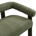 thumbnail image 6 of Knox Modern Boucle Upholstered Loveseat, Round Armchair with Solid Wood Base, Green, 6 of 9