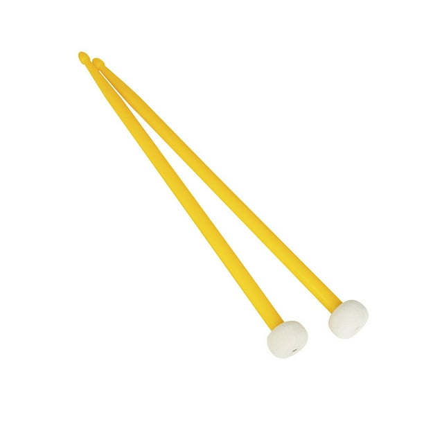 Baquetas de timbales multicolores Advancent palillos de tambor de cabeza de fieltro martillo de tambor estable antideslizante Accesorios para instrumentos musicales amarillo