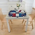 thumbnail image 3 of nygtbtfer Dominican Republic Flag Fabric Round Table Cloth, Polyester  Colorful Tablecloth, Table Cover Protector for Holiday, Party, Wedding, Birthday, Decoration Use, 3 of 7