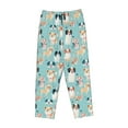 thumbnail image 4 of Naloa Colorful Dog Print Women’s Ultra-Soft Comfy Pajama Lounge Pants with Pockets & Drawstring, 4 of 8