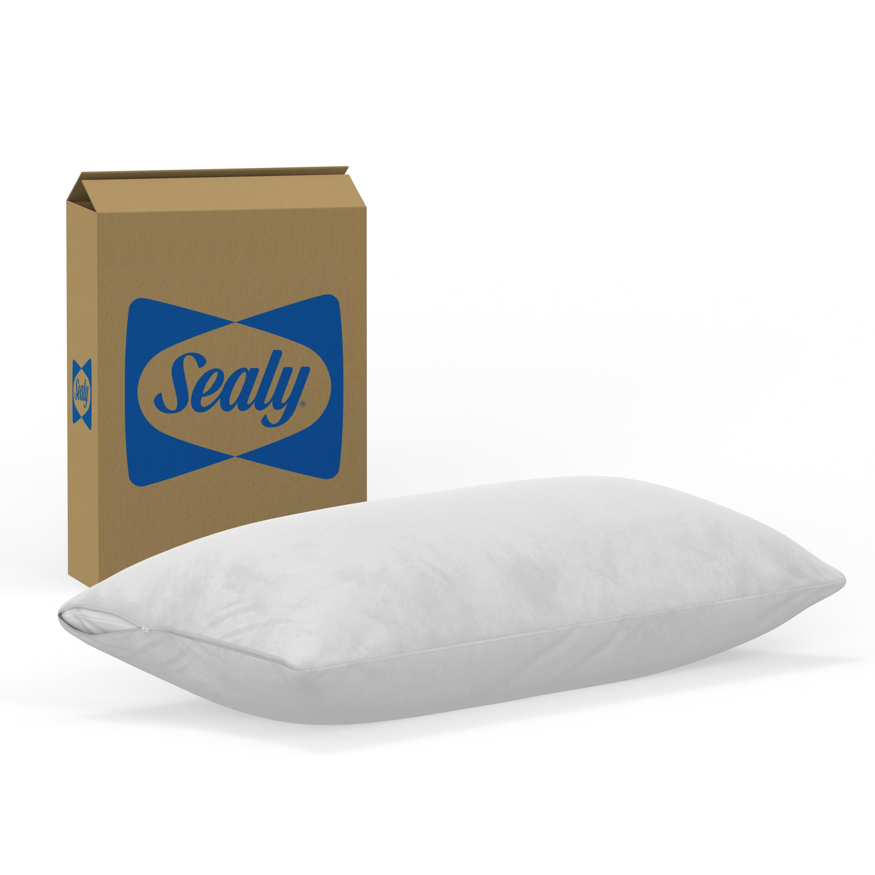 Sealy Huggable Support Body Pillow, 46"- Soft Velvety Cover, Squishable Comfort