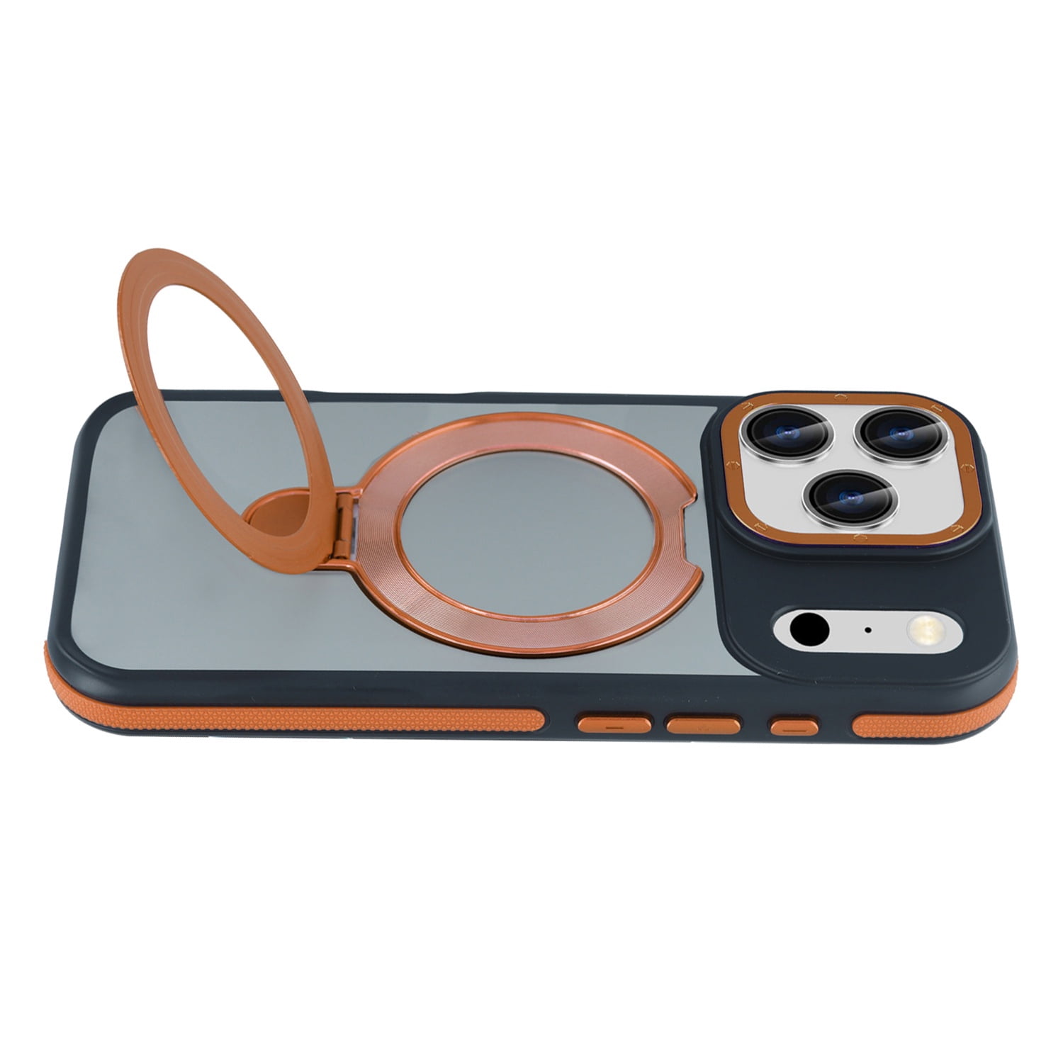 Matte Transparent Kickstand Case with Wireless Charging for iPhone 17 Pro Max