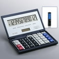 thumbnail image 5 of Folding Display Calculator (Portable Business Accountant, Voice Assistant), Type C, 12-Digit Folding Voice Calculator, Battery Powered For Business And Learnerss, Meiiso, 5 of 9