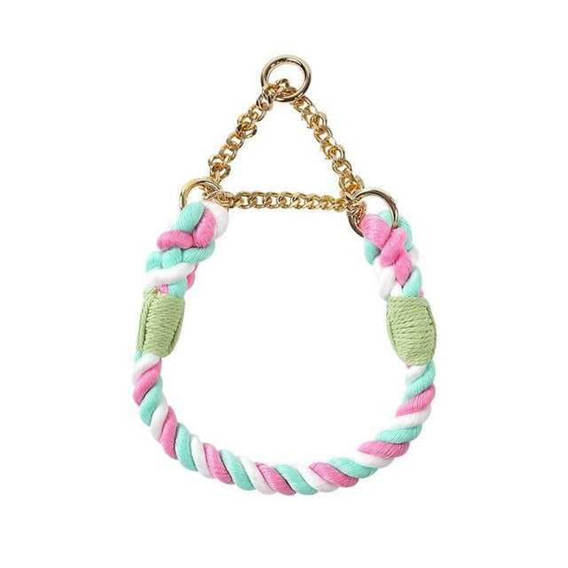 Close range short leash dog chain explosion-proof charging pet leash collar medium large fierce dog