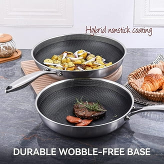 All-Clad D3 Stainless 3-Ply Bonded Cookware, Fry Pan with Lid, 12