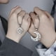 thumbnail image 5 of 2 Unids Pareja Collares Suéter Cadena y Sol Collar a juego Collar colgante para el Día de San Valentín Fiesta Boda Amistad Él Ella, 5 of 9