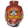 thumbnail image 4 of Looney Tunes Cartoons Hoodie 3D Print Pullover Hooded Long Sleeve Sweatshirts Tops Blouse with Pocket for Mens Womens, 4 of 7