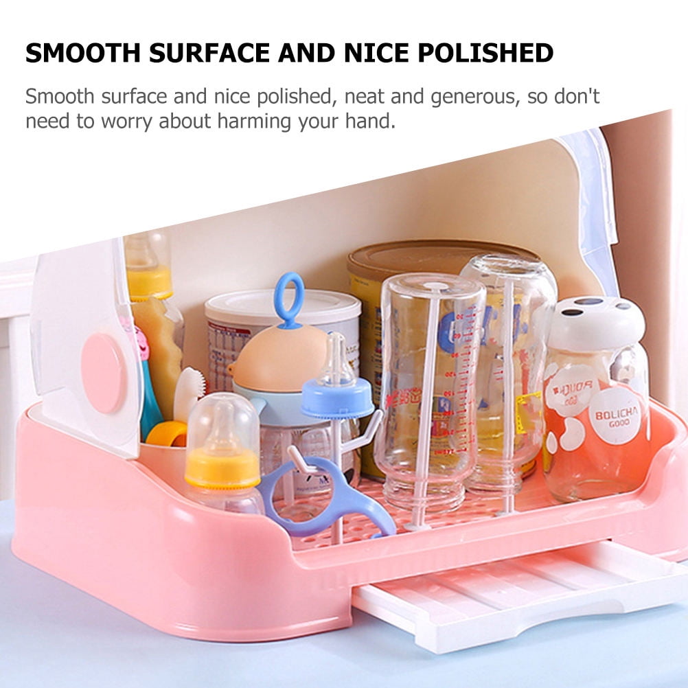 TABLZONE Kitchen Bottle Drying Rack with Cover, Space-Saving Organizer, PP Material, Easy to Clean and Store