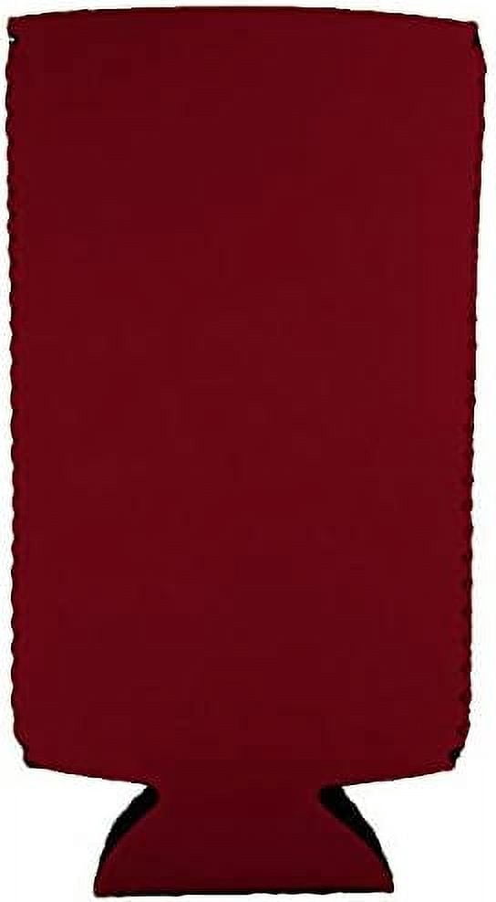 Blank Neoprene Collapsible Slim Can Coolie (1, Burgundy)