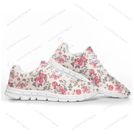 

Rose Pattern Sports Shoes Mens Womens Teenager Kids Children Customized Sneakers Casual Tailor-Made Shoe High Quality Couple