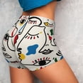 thumbnail image 6 of Rocae Aabstract Eyes for Women's Quick-Dry Running Shorts,Ladies Active Athletic Apparel Yoga Workout Gym Running Volleyball Spandex Shorts X-Large, 6 of 9