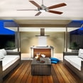 thumbnail image 4 of Smart Ceiling Fan With Light Kit In Traditional Style 15.51 Inches Tall By 60 Inches Wide-Brushed Nickel Finish-Medium Maple/Dark Walnut Blade Color, 4 of 5