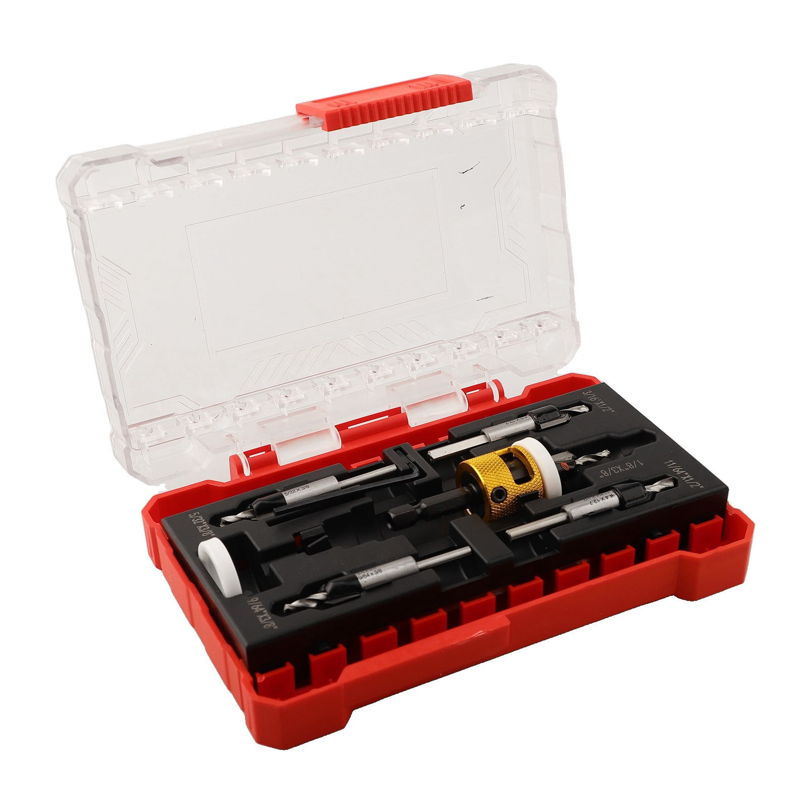 5 Pcs Countersink Drill Bit Set Replaceable With Adjustable Depth Stop Plastic Hand Tools Power Tools Accessories