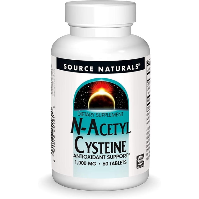 Source Naturals | N-Acetyl Cysteine, 1000mg, 60 Tabs | N-Acetilcisteína, 1000mg, 60 Tabletas