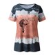 thumbnail image 3 of Gibobby Playera&nbsp;Moda casual para mujer Cuello redondo Tie Dye Impresión de manga corta Camiseta Blusa Tops（Negro， XL), 3 of 4