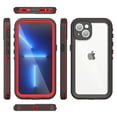 thumbnail image 2 of Feishell for iPhone 13 Waterproof Case Built-in Screen Protector Clear Water Proof Shockproof Dustproof Snowproof Full Body Rugged Transparent Underwater Phone Case,Red, 2 of 10