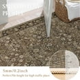 thumbnail image 5 of 2x12 Runner Rug - Brown Floral Pattern with Non-Slip TPE Backing, 5 of 7