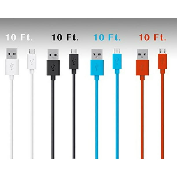 GRD Mirco Câble USB 10ft de Charge et de Synchronisation pour les Téléphones Android, Télécommande de Télévision, Casque VR, et la Caméra