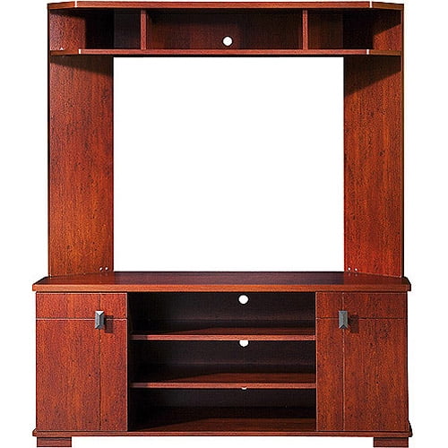 South Shore Vertex Cherry Corner Tv Stand Walmart Com