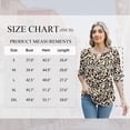 thumbnail image 7 of TEMOFON Women's Boho Print 3/4 Sleeve Tops V Neck Tunic Blouses Dressy Casual Shirts Summer Lightweight Floral Paisley Pattern Tee, 7 of 7
