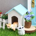 thumbnail image 2 of Caseta de perro en miniatura para casa de muñecas Miniho de madera a escala 1:12, 2 of 2