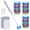 Gray, variant on Disposable Toilet Brush Cleaning Refills Head,60 Pcs Bowl Brush for Toilet Bowl Cleaners,Rainbow Color