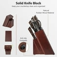 thumbnail image 5 of Canddidliike 15 Pieces Stainless Steel Knife Block Set with Ergonomic Handle, Stamped Stainless Steel Knife Block Set, High-Carbon Stainless Steel Kitchen Knife Set with Ergonomic Handles, 5 of 9
