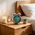 thumbnail image 6 of Super Loud Alarm Clock for Heavy Sleepers, Twin Bell Alarm Clock with Backlight, Battery Operated, Silent Non Ticking for Kids, Adults, Bedrooms, Retro Decor Desk Analog Clocks (1PC, Green), 6 of 8