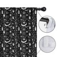 thumbnail image 4 of Blackout Kids Curtains,Black White Halloween Candle Eye Bat Pattern Childrens Insulated Curtains Set Of 2,Bedroom Essentials,Toddler Room Decor 52"x84", 4 of 5