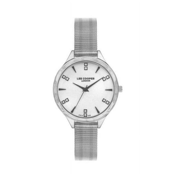 Lee Cooper LC07388.330 Ladies Silver Watch with White Dial