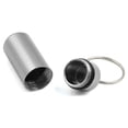 thumbnail image 2 of Unique Bargains 2.4cm Dia Keychain Water Proof Aluminum Alloy Pills Box Silver Tone, 2 of 2