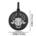 thumbnail image 2 of Stainless Steel Taurus Zodiac (Bull) Round Medallion Pendant Necklace, 2 of 3