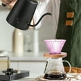 thumbnail image 4 of kkbbma under $5 Glass Coffee Filter, Colorful Glass Coffee Filter, Hand Drip Coffee Maker Reusable Filter Mug, Portable Glass Coffee Brewer with Removable Wooden Base, Pour Over Coffee Maker, 4 of 6