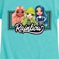thumbnail image 3 of Rainbow High - Rainbow Checkered Frame - Toddler And Youth Girls Short Sleeve Graphic T-Shirt, 3 of 5