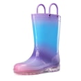 thumbnail image 3 of BOCCA Kids Purple Glitter Waterproof Rain Boot For Girls Size 3, 3 of 7