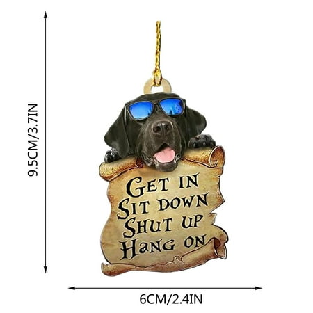 

Huaai Double-sided Car Dog Pendant Car Key Backpack Accessories Pendant A