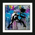thumbnail image 2 of Stephen Chambers 26x26 Black Ornate Wood Framed With Double Matting Wall Art Titled - F The Office, 2 of 6